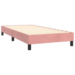 Boxspringbett mit Matratze Rosa 100x200 cm Samt