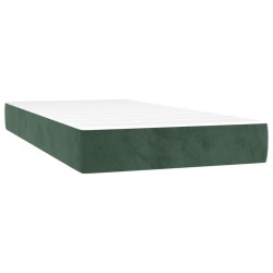 Boxspringbett mit Matratze Dunkelgrün 80x200 cm Samt