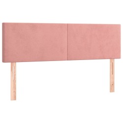 Boxspringbett mit Matratze Rosa 140x190 cm Samt