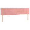 Boxspringbett mit Matratze Rosa 160x200 cm Samt