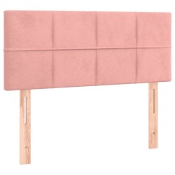 Boxspringbett mit Matratze Rosa 80x200 cm Samt