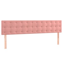 Boxspringbett mit Matratze Rosa 200x200 cm Samt