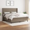 Boxspringbett mit Matratze Taupe 160x200 cm Stoff