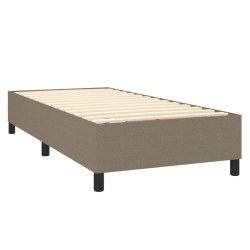 Boxspringbett mit Matratze Taupe 90x200 cm Stoff