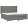 Boxspringbett mit Matratze Dunkelgrau 160x200 cm Stoff