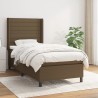 Boxspringbett mit Matratze Dunkelbraun 100x200 cm Stoff