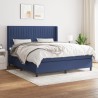 Boxspringbett mit Matratze Blau 160x200 cm Stoff