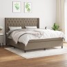 Boxspringbett mit Matratze Taupe 160x200 cm Stoff