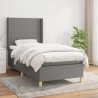 Boxspringbett mit Matratze Dunkelgrau 90x190 cm Stoff