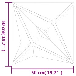 Wandpaneele 24 Stk. Weiß 50x50 cm XPS 6 m² Stern