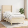 Boxspringbett mit Matratze Creme 90x190 cm Stoff