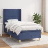 Boxspringbett mit Matratze Blau 80x200 cm Stoff