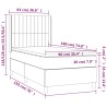 Boxspringbett mit Matratze Dunkelgrau 90x190 cm Stoff