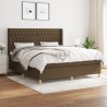 Boxspringbett mit Matratze Dunkelbraun 180x200 cm Stoff