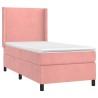 Boxspringbett mit Matratze Rosa 90x200 cm Samt