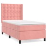 Boxspringbett mit Matratze Rosa 90x200 cm Samt