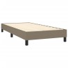 Boxspringbett mit Matratze & LED Taupe 90x190 cm Stoff