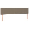 Boxspringbett mit Matratze & LED Taupe 180x200 cm Stoff