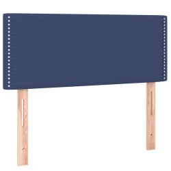 Boxspringbett mit Matratze & LED Blau 90x190 cm Stoff