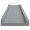 Bilderleisten 2 Stk. Grau 40x9x3 cm MDF