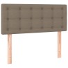 Boxspringbett mit Matratze & LED Taupe 90x190 cm Stoff