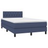 Boxspringbett mit Matratze & LED Blau 120x200 cm Stoff