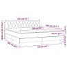 Boxspringbett mit Matratze & LED Dunkelbraun 160x200 cm Stoff