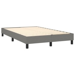 Boxspringbett mit Matratze & LED Dunkelgrau 120x200 cm Stoff