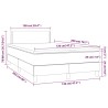 Boxspringbett mit Matratze & LED Schwarz 120x200 cm Stoff