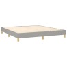 Boxspringbett mit Matratze & LED Hellgrau 160x200 cm Stoff