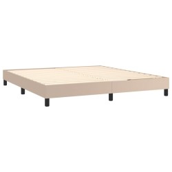 Boxspringbett mit Matratze & LED Cappuccino-Braun 160x200cm