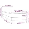 Boxspringbett mit Matratze & LED Dunkelblau 90x190 cm Samt