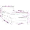 Boxspringbett mit Matratze & LED Dunkelblau 100x200 cm Samt