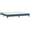 Boxspringbett mit Matratze & LED Dunkelblau 200x200 cm Samt