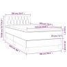 Boxspringbett mit Matratze & LED Dunkelgrau 100x200 cm Samt