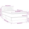 Boxspringbett mit Matratze & LED Schwarz 90x200 cm Samt