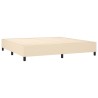 Boxspringbett mit Matratze & LED Creme 200x200 cm Stoff