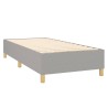 Boxspringbett mit Matratze & LED Hellgrau 90x200 cm Stoff