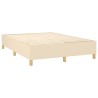 Boxspringbett mit Matratze & LED Creme 140x200 cm Stoff