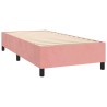 Boxspringbett mit Matratze & LED Rosa 80x200 cm Samt