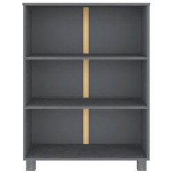 Bücherschrank HAMAR Dunkelgrau 85x35x112 cm Massivholz Kiefer