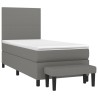 Boxspringbett mit Matratze Dunkelgrau 100x200 cm Stoff