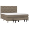 Boxspringbett mit Matratze Taupe 160x200 cm Stoff