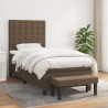 Boxspringbett mit Matratze Dunkelbraun 90x190 cm Stoff