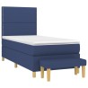 Boxspringbett mit Matratze Blau 100x200 cm Stoff