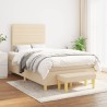 Boxspringbett mit Matratze Creme 120x200 cm Stoff