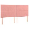 Boxspringbett mit Matratze Rosa 160x200 cm Samt