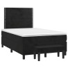 Boxspringbett mit Matratze Schwarz 120x200 cm Samt