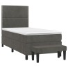 Boxspringbett mit Matratze Dunkelgrau 100x200 cm Samt