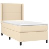 Boxspringbett mit Matratze & LED Creme 90x200 cm Stoff